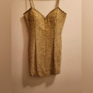 Gold beaded dress